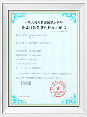 條碼標簽打印管控系統證書(shū)